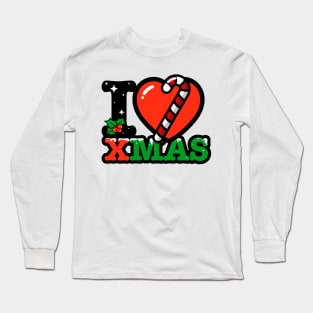 I heart candy cane  xmas Long Sleeve T-Shirt